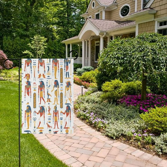 Ancient Egyptian Garden Flag Double Sided 12 x 18 Inch Outside Yard Decoration Outdoor Flag