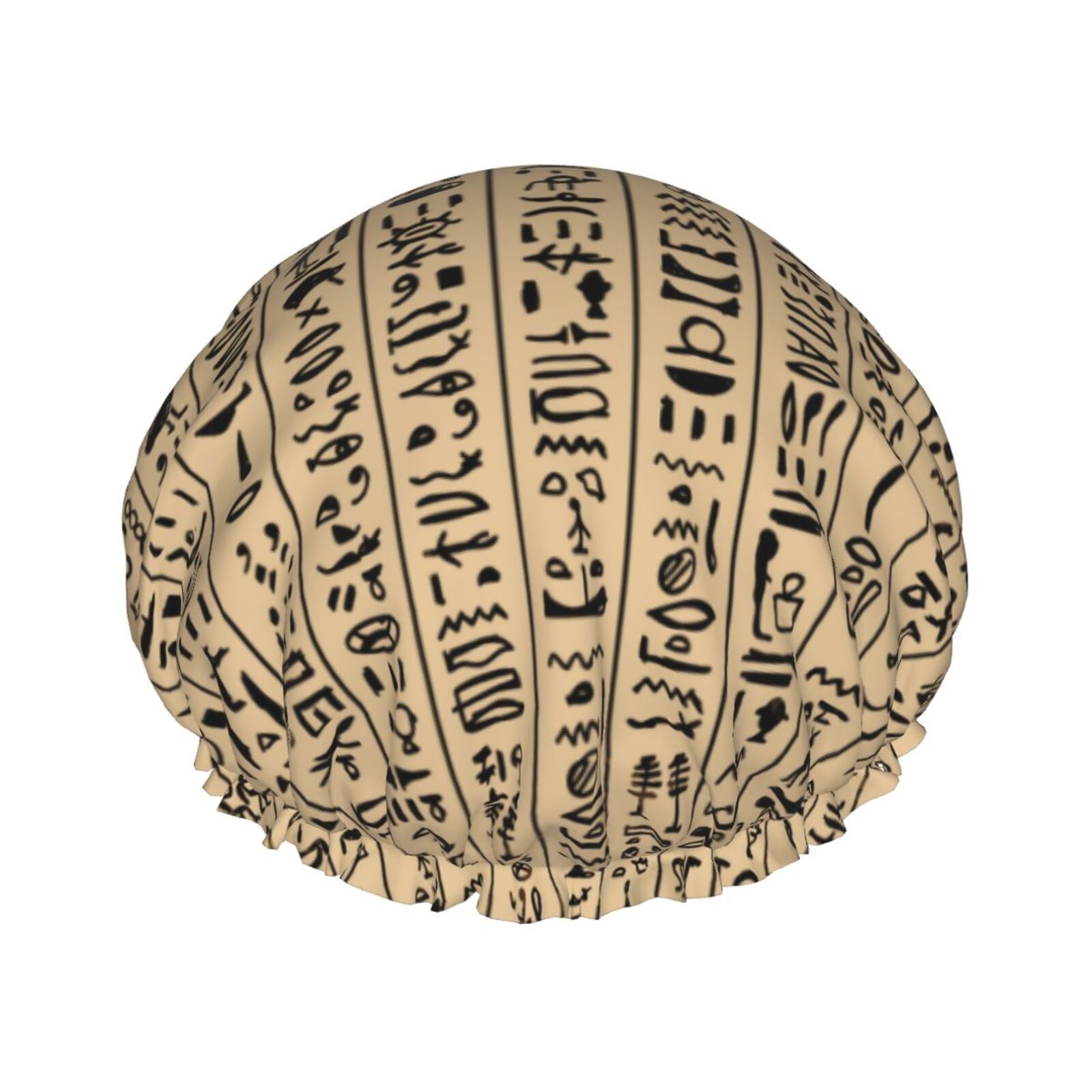 Ancient Egyptian Hieroglyphic Shower Cap for Women Men Waterproof