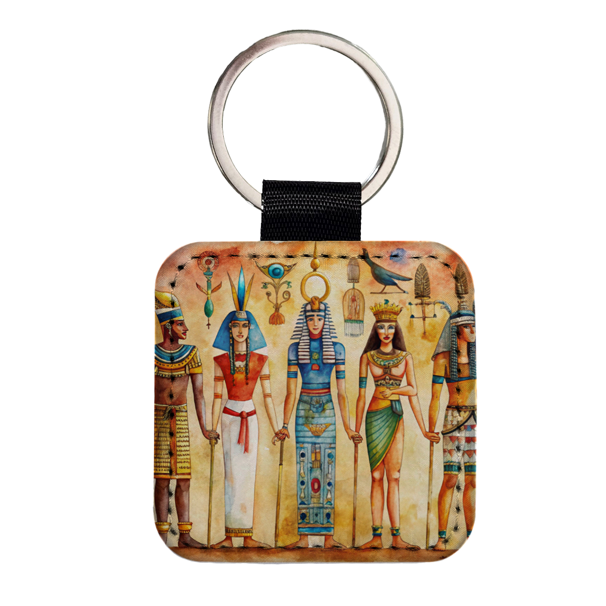 Ancient Egyptian Hieroglyphics Pharaohs Gods Watercolor Faux Leather ...
