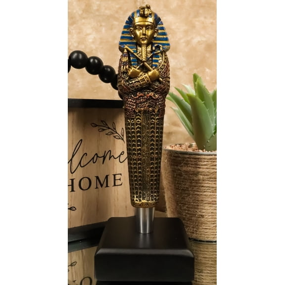 Ancient Egyptian King Pharaoh Tut Sarcophagus Novelty Beer Tap Handle Figurine
