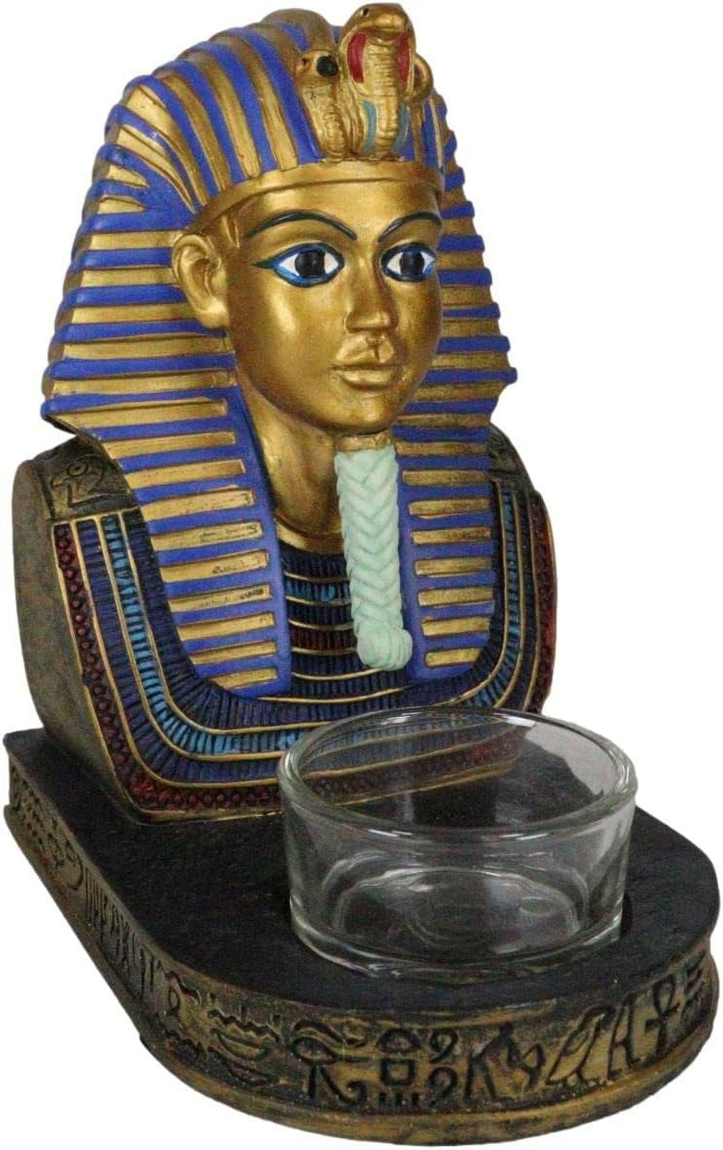 Ancient Egyptian King Ruler Pharaoh Tutankhamun Tea Light Candle Holder