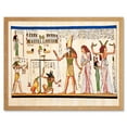 thumbnail image 1 of Ancient Egyptian Papyrus Painting Hieroglyphics Horus Thoth Anubis Weighing Souls Art Print Framed Poster Wall Decor 12x16 inch, 1 of 5