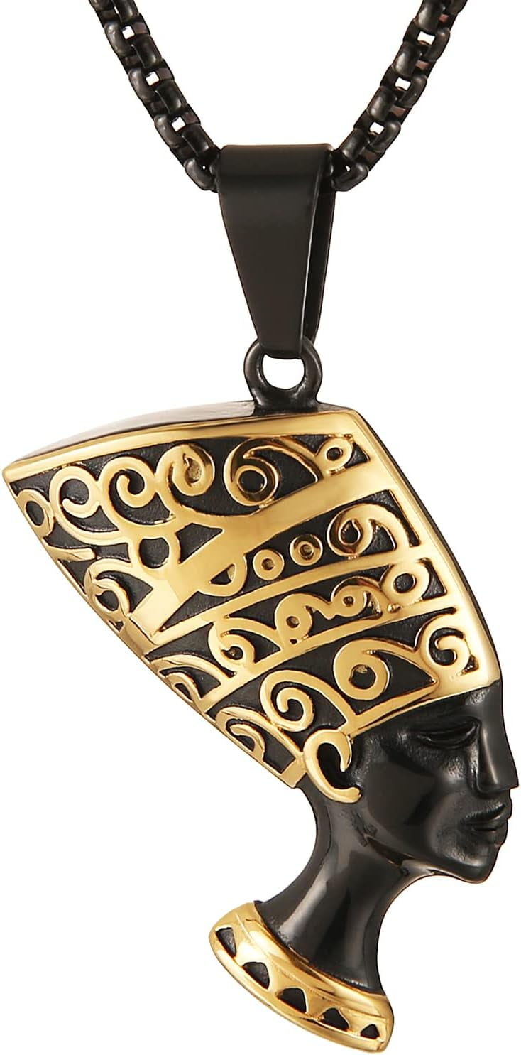 Shop Nefertiti Necklaces in Gold Silver and Stainless Steel Today