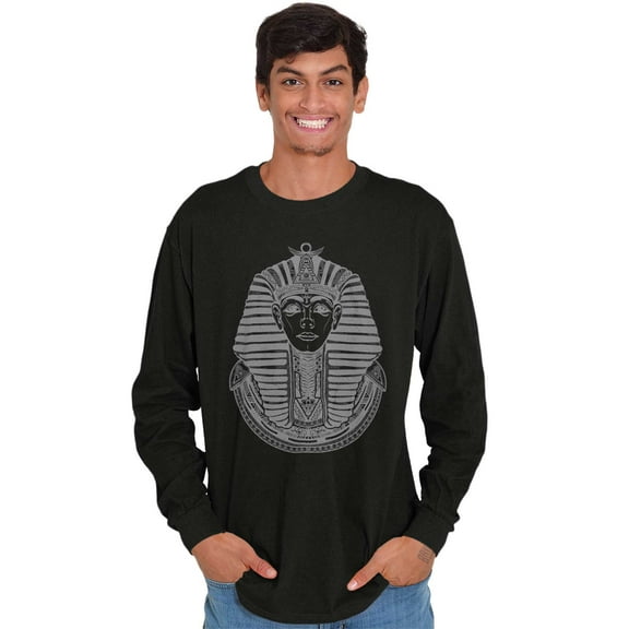 Ancient Egyptian Pyramid Pharaoh Long Sleeve TShirt Men Women Brisco Brands S