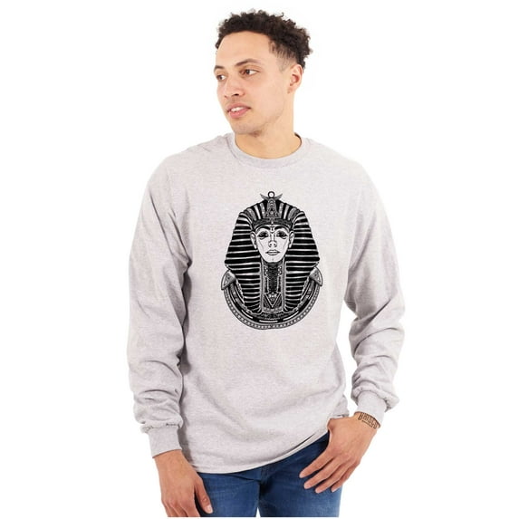 Ancient Egyptian Pyramid Pharaoh Plus Size Long Sleeve Graphic Tee Shirt Brisco Brands 2X