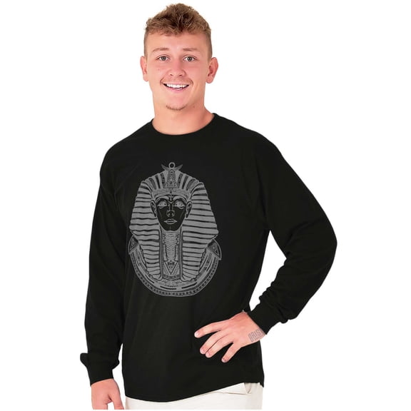 Ancient Egyptian Pyramid Pharaoh Plus Size Long Sleeve Graphic Tee Shirt Brisco Brands 2X