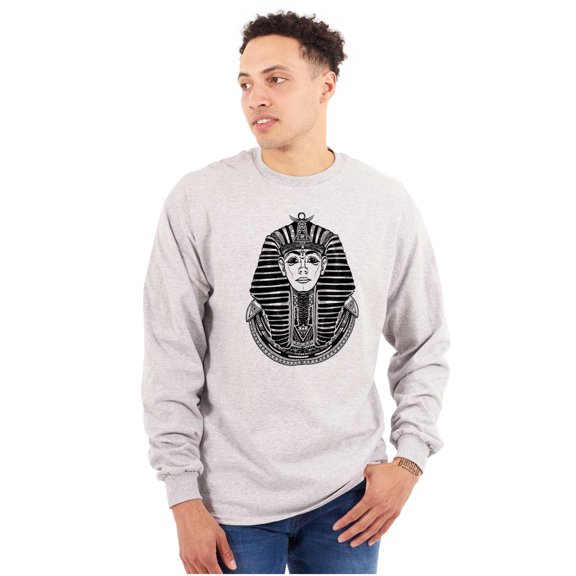 Ancient Egyptian Pyramid Pharaoh Plus Size Long Sleeve Graphic Tee Shirt Brisco Brands 3X