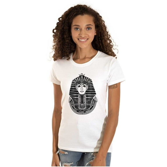 Ancient Egyptian Pyramid Pharaoh Womens Fitted Plus Size Graphic Tee Brisco Brands 3X