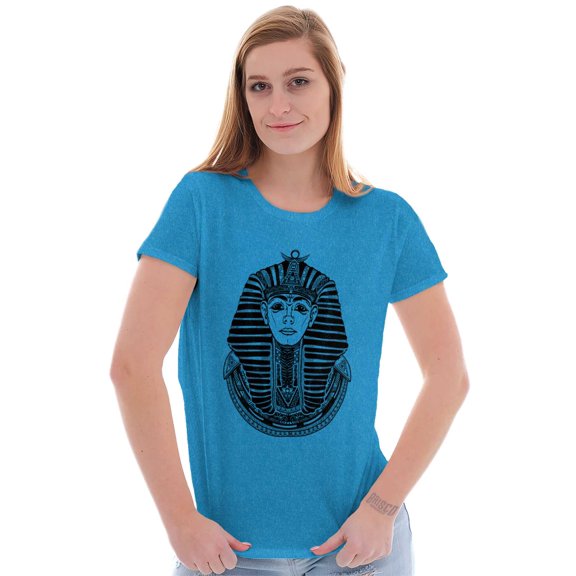 Ancient Egyptian Pyramid Pharaoh Womens Slim Fit Graphic Tee Brisco Brands L