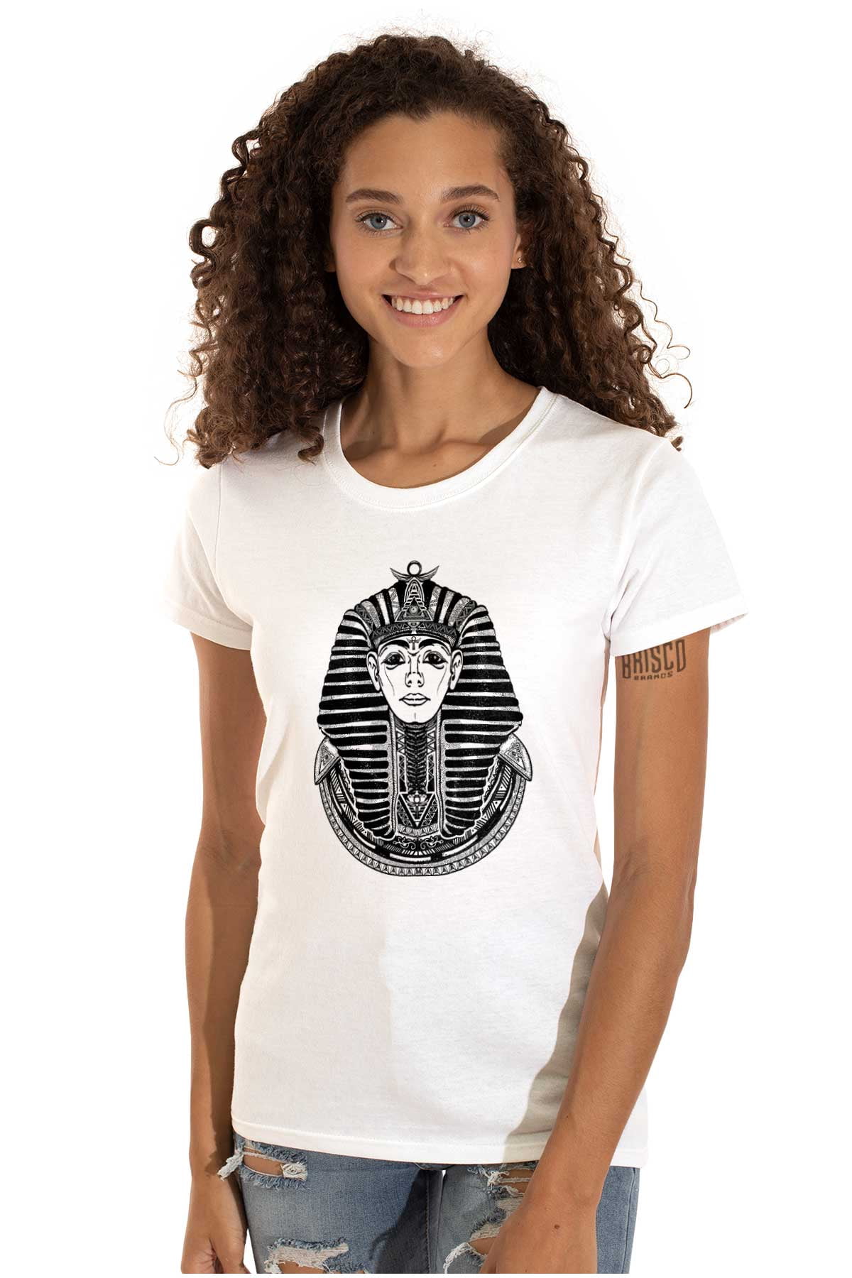 Ancient Egyptian Pyramid Pharaoh Womens Slim Fit Graphic Tee Brisco ...