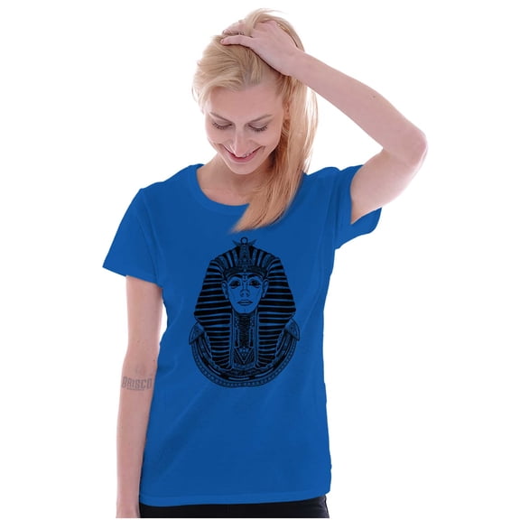 Ancient Egyptian Pyramid Pharaoh Womens Slim Fit Graphic Tee Brisco Brands S