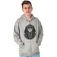 thumbnail image 1 of Ancient Egyptian Pyramid Pharaoh Zip Up Hoodie Men's Women's Brisco Brands L, 1 of 6