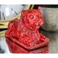 thumbnail image 1 of Ancient Egyptian Red Maahes Male Lion Hieroglyph Royal Amulet Mini Figurine, 1 of 9