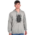 thumbnail image 1 of Ancient Egyptian Scarab Beetle Unisex Fleece Graphic Zip Up Hoodie Brisco Brands 4X, 1 of 5