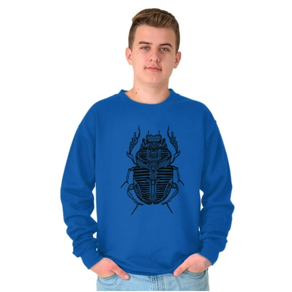Ancient Egyptian Scarab Beetle Unisex Plus Fleece Graphic Sweatshirt Brisco Brands 3X