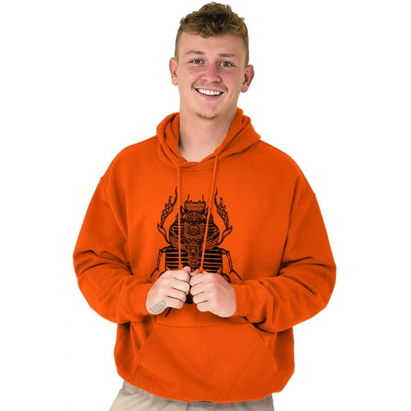 Ancient Egyptian Scarab Beetle Unisex Plus Fleece Graphic Hoodie Brisco Brands 2X