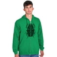 thumbnail image 1 of Ancient Egyptian Scarab Beetle Zip Up Hoodie Men's Women's Brisco Brands 5X, 1 of 6