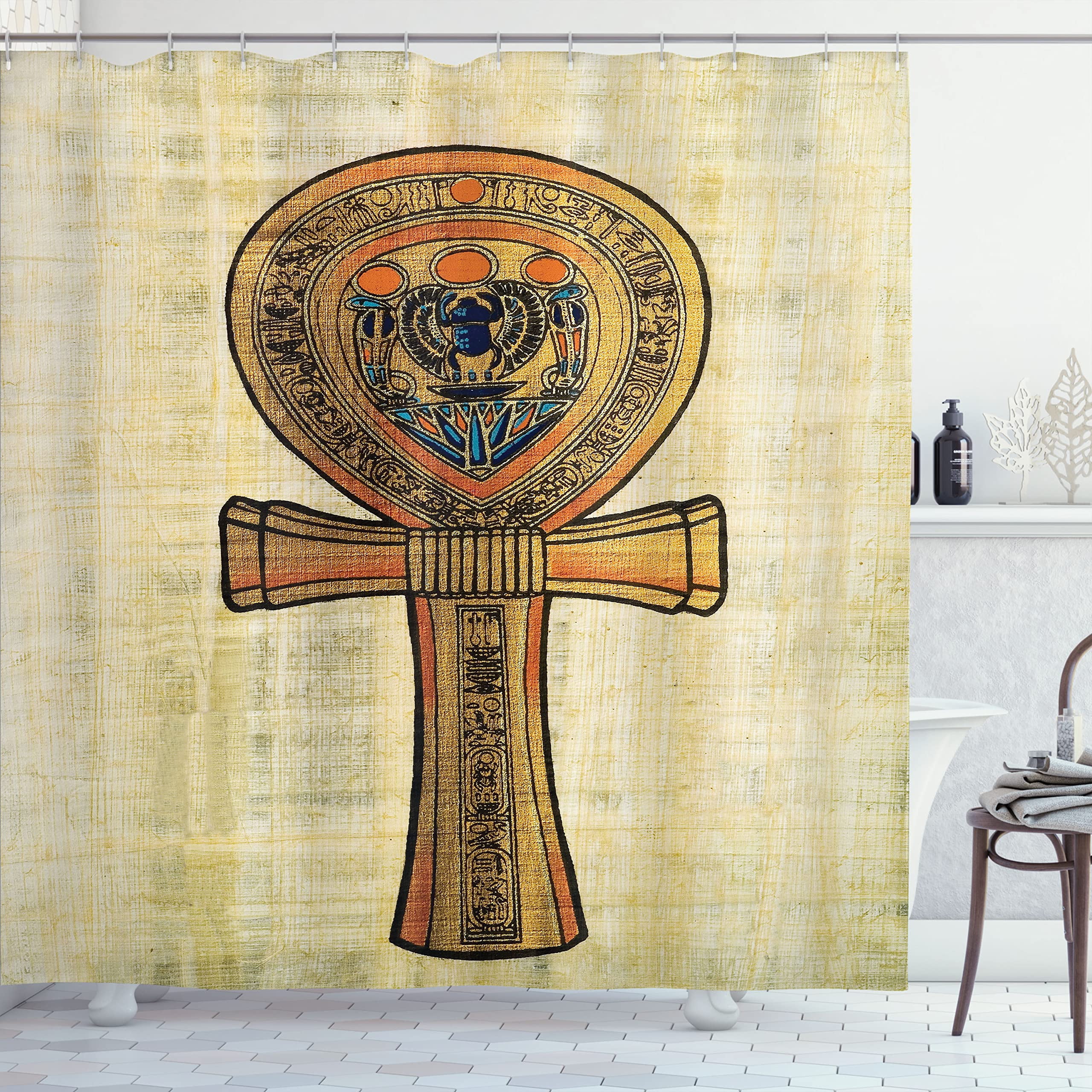 Ancient Egyptian Shower Curtain Hieroglyphics Alphabet Symbols Cool Egypt Letters Drawing 7722