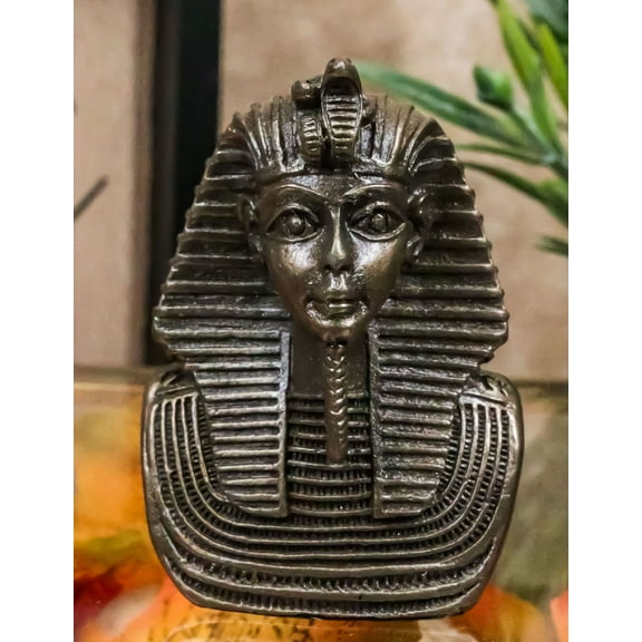 Ancient Egyptian Son Of Horus Pharaoh Mask Of King Tut Collectible Mini Figurine