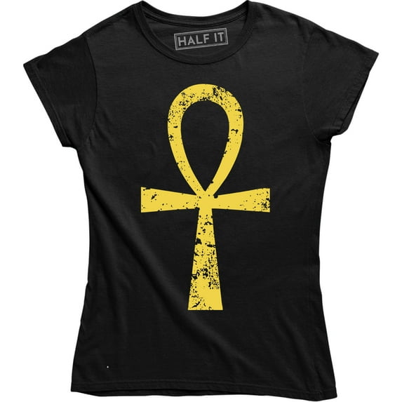 Ancient Egyptian Symbols Cross Ankh Breath Key Of Life Crux Ansata Women T-Shirt