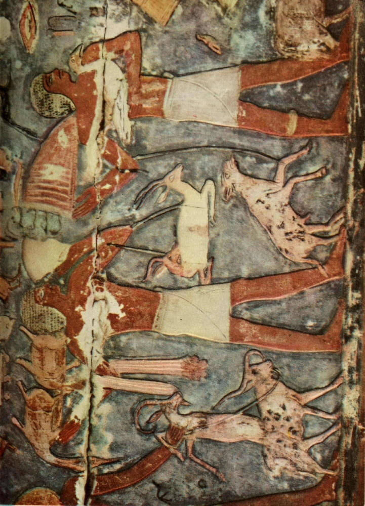 Ancient Egyptian Wall Paintings 1956 Necropolis of Memphis 1 Canvas Art - (24 x 36)