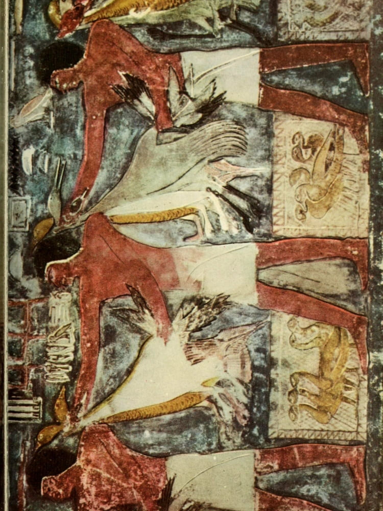 Ancient Egyptian Wall Paintings 1956 Necropolis of Memphis 2 Canvas Art - (24 x 36)