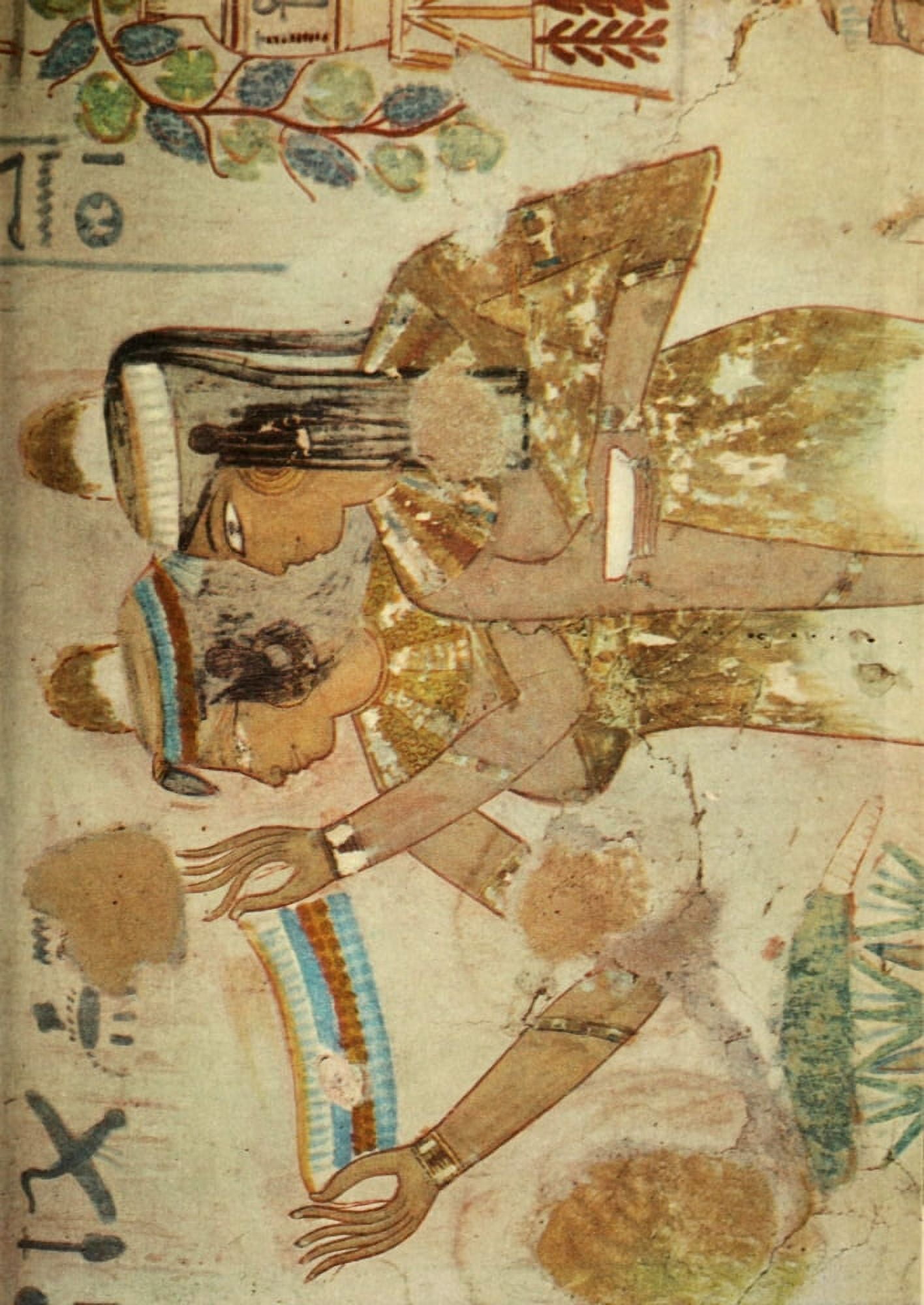 Ancient Egyptian Wall Paintings 1956 Tomb of Jeserkareseneb Canvas Art -  (24 x 36)
