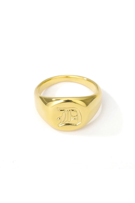Ancient English font ladies letter ring