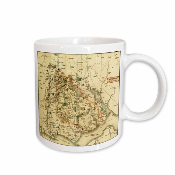 3drose, Ancient Fantasy Map, 15oz Mug