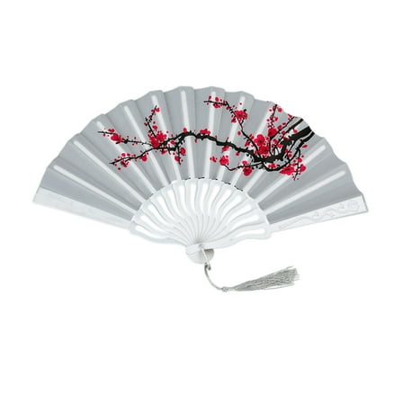 Ancient Folding Fan 7 Inches Traditional Hand Fan Tassel Decor Photography Fan Portable Opening Closing Fan Summer Cooling Home Decor Fan(A)