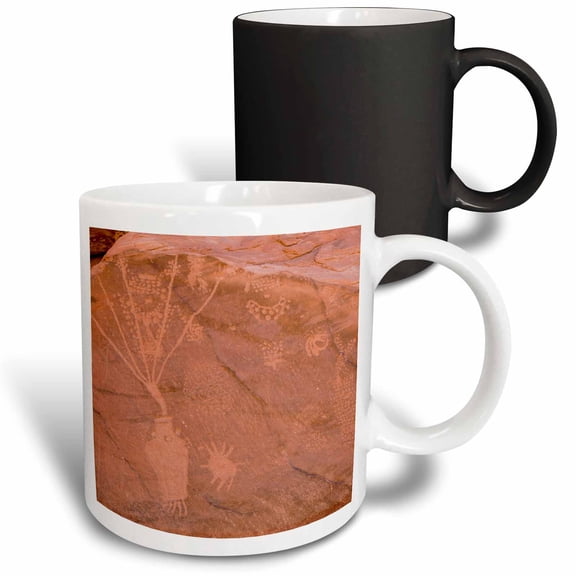 3drose, Ancient Fremont People Petroglyphs, Dinosaur National Monument, Utah., 11oz Magic Transforming Mug