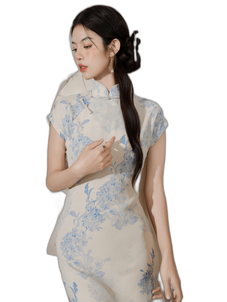 Ancient French Cheongsam New Chinese Young Style Wind -Open Dress On ...