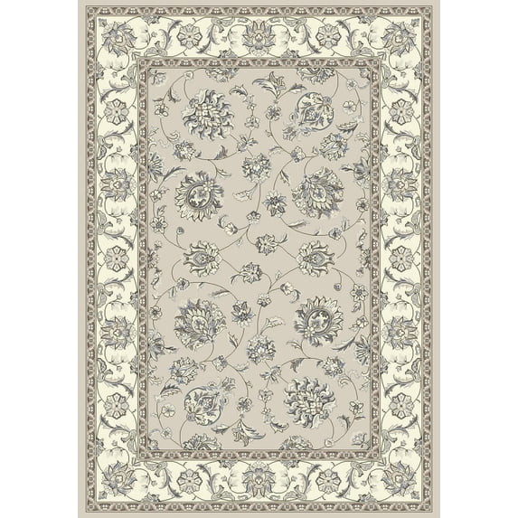 Classic Ant Garden 2.2X11 57365-9666 Soft Grey/Cream Rectangle Rug ...
