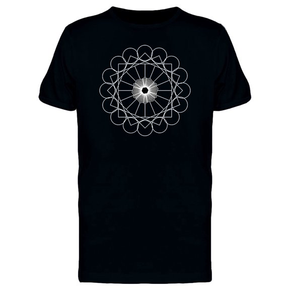 Ancient Geometric Mandala B&W Tee Men's -Image by Shutterstock