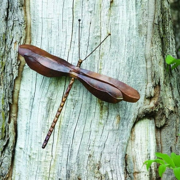 Ancient Graffiti Metal Dragonfly Wall Art, Copper, 20.5"W