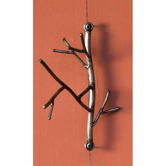Ancient Graffiti Twig Hanging Hook, Gray, 8.75"H