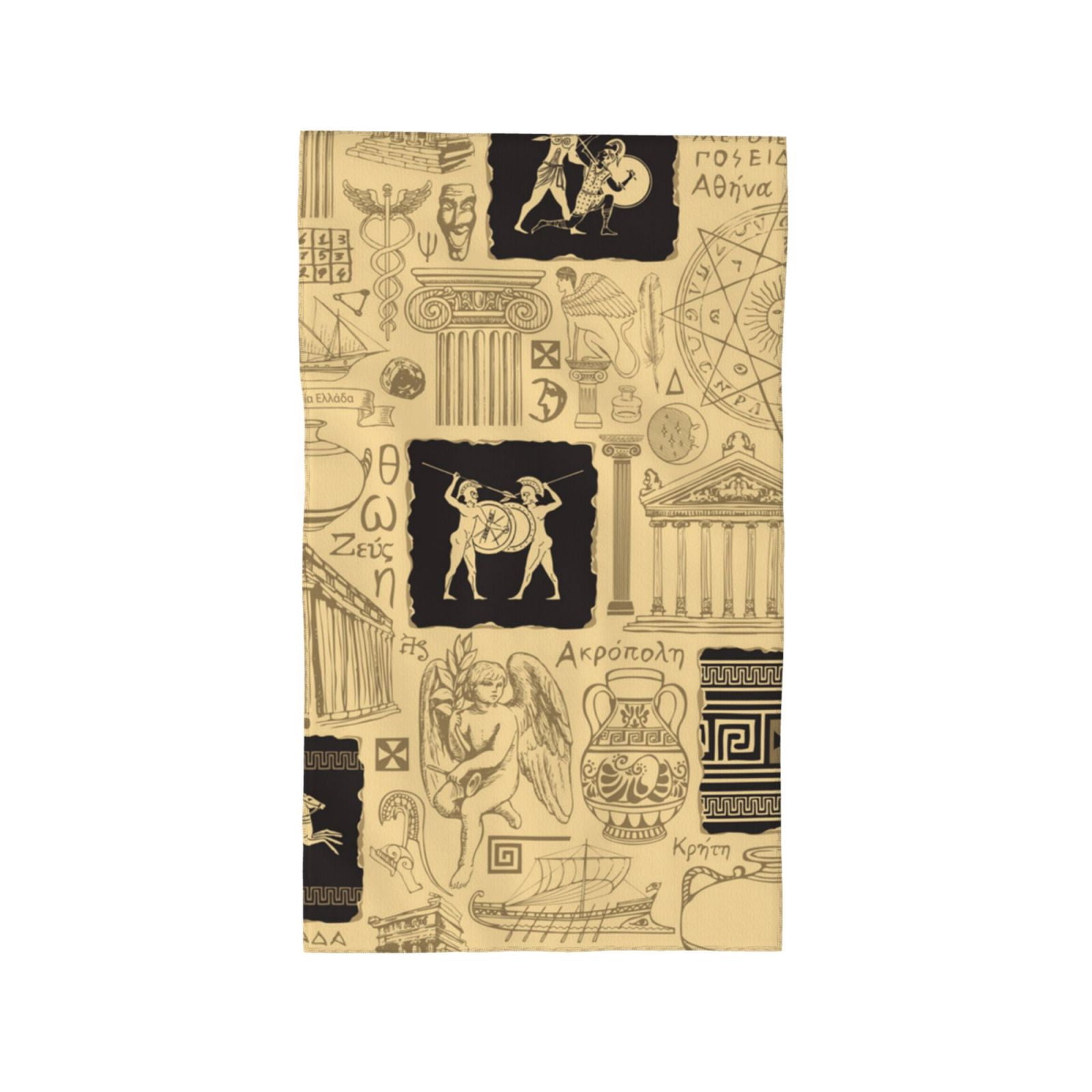Ancient Greece Mythology Retro 27.5" x 16" Ultra Soft Hand Towel, Face Wash Cloth for Bathroom, Gym, Travel, Pool