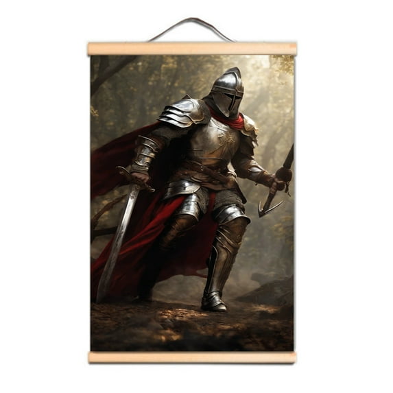 Ancient Greek Armor Samurai Wall Art Posters and Prints Wall Chart Spartan Warriors Artwork Scroll Painting Wall Hanging Flag Tapestry Banner,Multicolor,15.7X23.6 inches