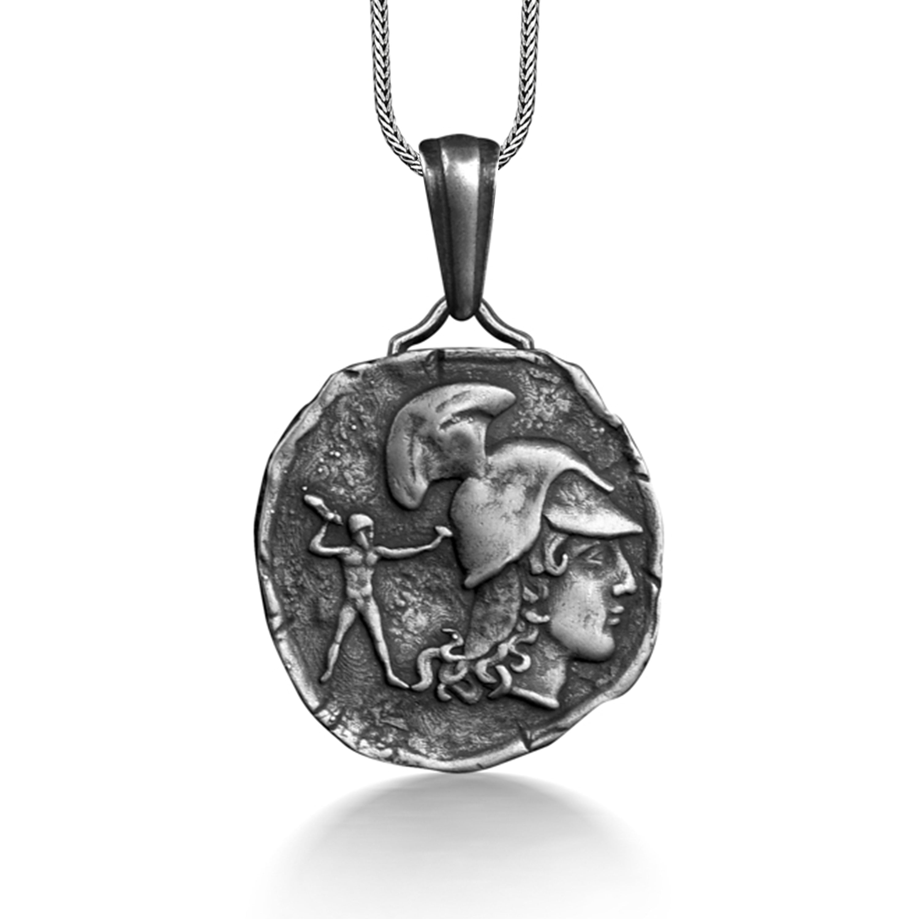 Oxidized coin necklace outlet