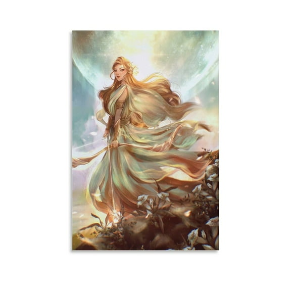 Ancient Greek Goddess Art Poster Artemis Gifts Canvas Painting Poster Wall Art Decorative Picture Prints Modern Decor 08x12inch(20x30cm)