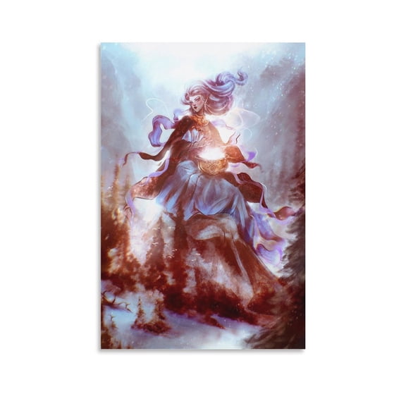 Ancient Greek Goddess Art Poster Khione Goddess Canvas Poster Wall Art Picture Prints Hanging Photo Gift Decor Home Posters Artworks 12x18inch(30x45cm)