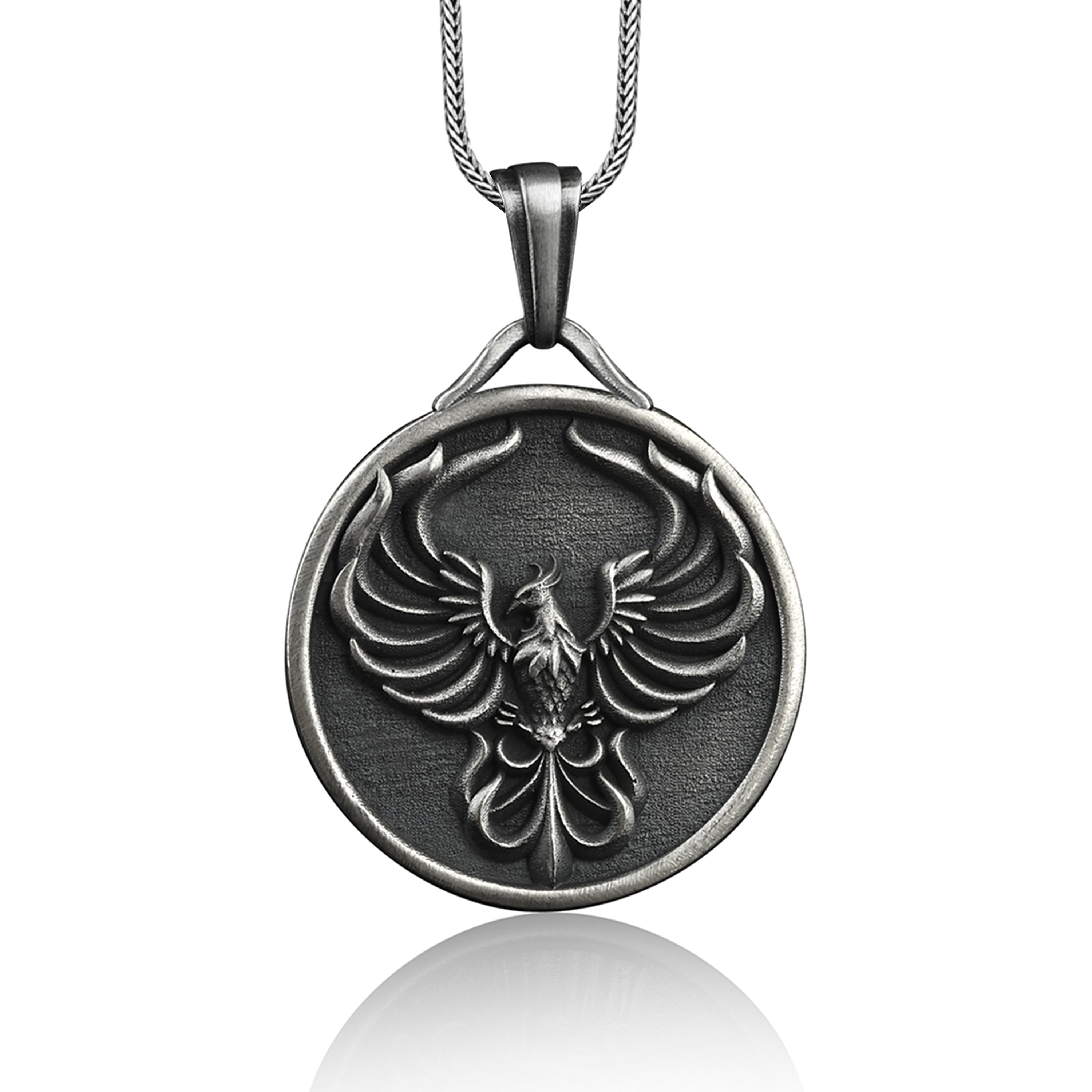 Greek Mythology Phoenix Necklace Handmade Sterling Silver Charm Jewelry Bird Pendant Men s Necklace Walmart