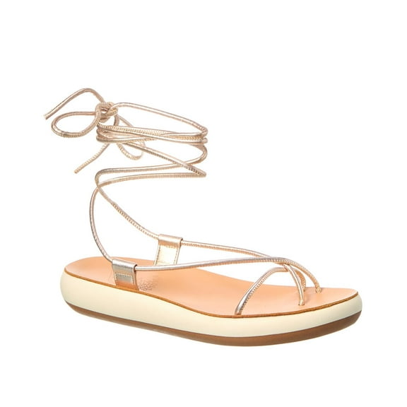 Ancient Greek Sandals Diakopes Comfort Leather Sandal, 39, Gold