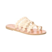 Ancient Greek Sandals Niki Onda Leather Sandal, 36, White
