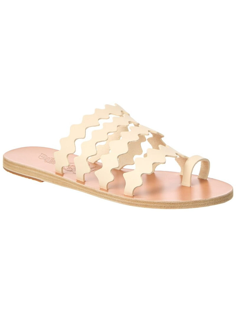 vintage ギリシャオールインワン jantiques hooked Ancient Greek Sandals Niki Onda Leather Sandal, 42, White