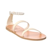 Ancient Greek Sandals Smirni Leather Sandal, 41, White