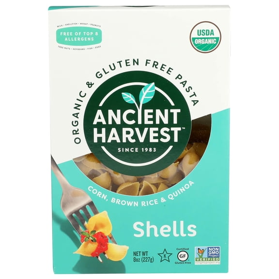 Ancient Harvest Organic Supergrain Pasta Shells, 8 Oz