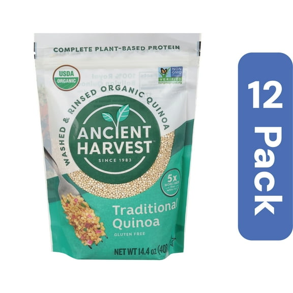 Ancient Harvest Organic Whole Grain Quinoa WFGF 14.4 oz (Pack of 12)