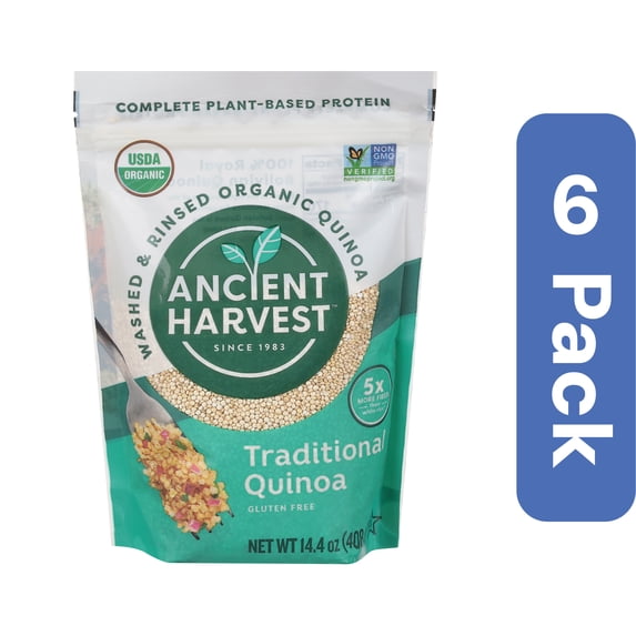 Ancient Harvest Whole Grain Organic Quinoa 14.4 oz (Pack of 6)