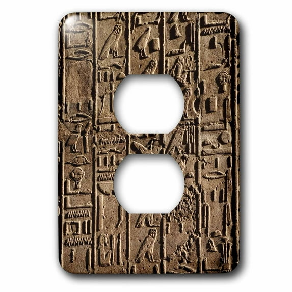 3dRose, Ancient Hieroglyphics, Temple of Karnak, Luxor, Egypt-AF14 AJE0078 - Adam Jones, 2 plug outlet cover